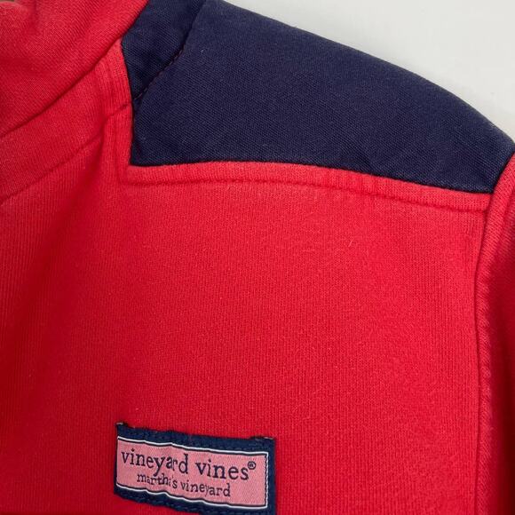 Vineyard Vines Quarter Zip Shep Shirt Men's Size XS Red Navy Color Block Preppy - Picture 10 of 12